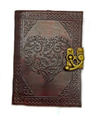 2938 - Celtic Heart Embossed Leather Journal